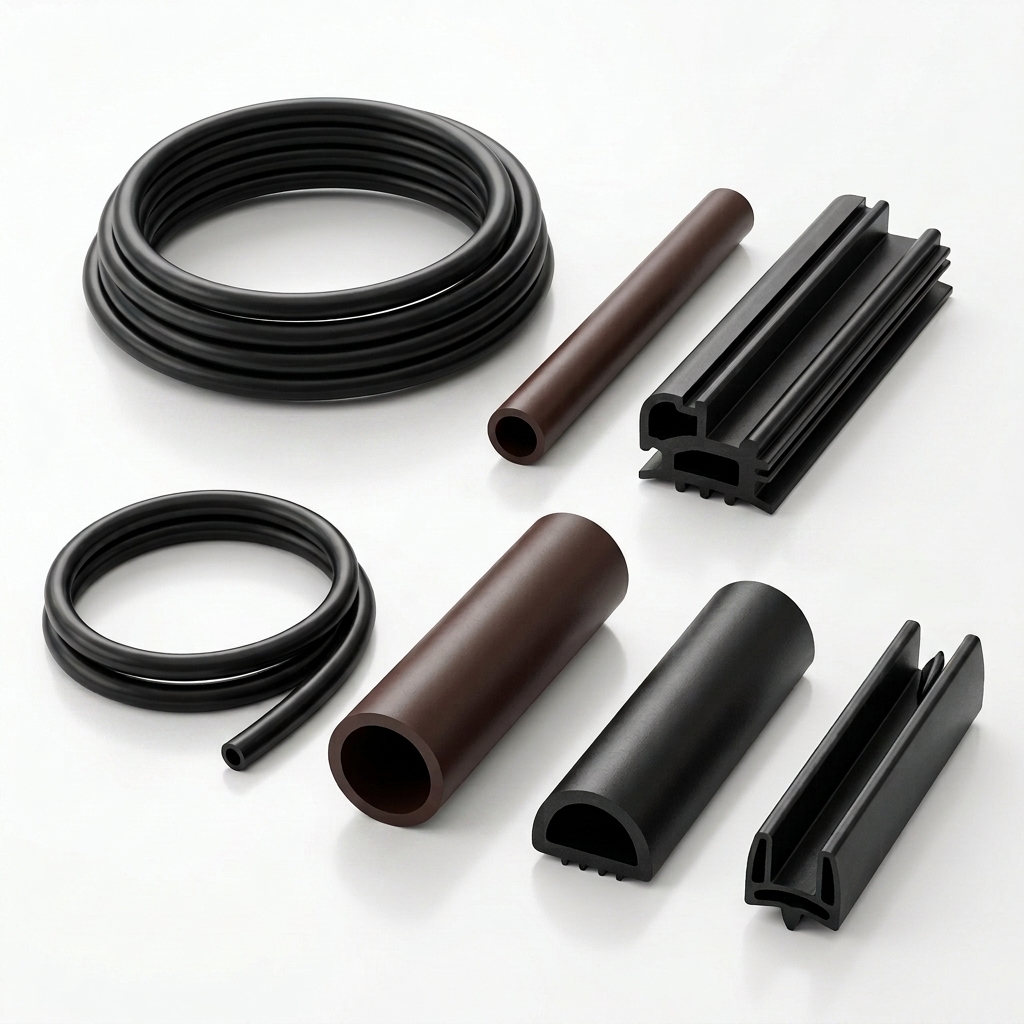 FKM tubing and custom extruded profiles